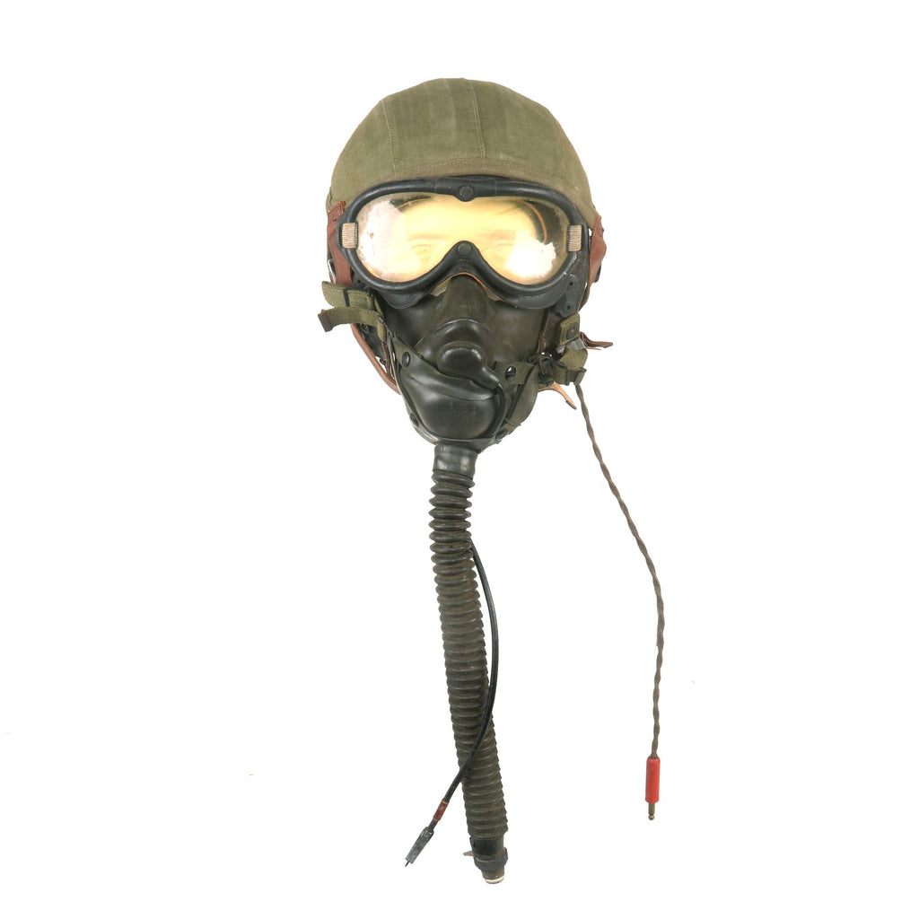 Original U.S. WWII Army Air Force Aviator Flight Helmet Set - M4A2