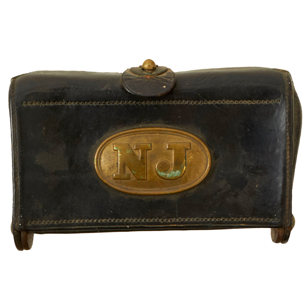 Original U.S. Indian Wars M1874 .45/70 McKeever Cartridge Box with New Jersey Plate & Maker’s Plates - Marked to Watervliet Arsenal - Springfield Trapdoor Rifle Original Items