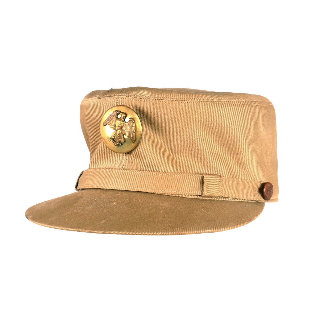 Original U.S. WWII Early War “Summer Khaki” Women's Army Corps WAC Hobby Hat - Named McNiece Original Items