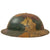 Original U.S. WWI Panel Camouflage Painted British-Made Mk 1 Doughboy Helmet with Liner & Partial Chinstrap Original Items