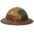 Original U.S. WWI Panel Camouflage Painted British-Made Mk 1 Doughboy Helmet with Liner & Partial Chinstrap Original Items