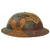 Original U.S. WWI Panel Camouflage Painted British-Made Mk 1 Doughboy Helmet with Liner & Partial Chinstrap Original Items