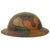 Original U.S. WWI Panel Camouflage Painted British-Made Mk 1 Doughboy Helmet with Liner & Partial Chinstrap Original Items