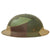 Original U.S. WWI 90th Division Texas & Oklahoma Draftees M1917 Panel Camouflage Painted Doughboy Helmet Shell Original Items