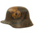Original Imperial German WWI M16 Stahlhelm Helmet with Panel Camouflage Paint and Partial Leather Liner - Marked ET64 Original Items