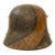 Original Imperial German WWI M16 Stahlhelm Helmet with Panel Camouflage Paint and Partial Leather Liner - Marked ET64 Original Items