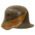 Original Imperial German WWI M16 Stahlhelm Helmet with Panel Camouflage Paint and Partial Leather Liner - Marked ET64 Original Items