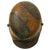 Original Imperial German WWI M16 Stahlhelm Helmet with Panel Camouflage Paint and Partial Leather Liner - Marked ET64 Original Items
