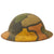 Original U.S. WWI 82nd Division 320th Field Artillery Panel Camouflage Painted M1917 Doughboy Helmet With Liner - All American Division Original Items