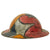 Original U.S. WWI Panel Camouflage Painted British-Made Mk 1 Doughboy Helmet Shell - A.E.F. France Original Items