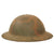 Original U.S. WWI M1917 Doughboy Helmet With Subdued Camouflage Pattern Paint - Full Liner & Partial Chinstrap Original Items