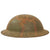Original U.S. WWI M1917 Doughboy Helmet With Subdued Camouflage Pattern Paint - Full Liner & Partial Chinstrap Original Items