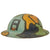 Original U.S. WWI Scarce Named 14th Engineers Camouflage Painted M1917 Doughboy Helmet - Complete - Among First Troops to Arrive at the Front Original Items