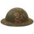 Original U.S. WWI M1917 Camouflage Skull & Crossbones Painted Steel Combat Helmet - Liner - Possibly 20th Division Original Items