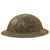Original U.S. WWI M1917 Camouflage Skull & Crossbones Painted Steel Combat Helmet - Liner - Possibly 20th Division Original Items