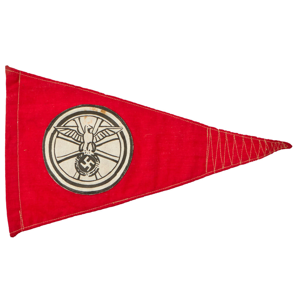 Original German WWII NSKK Vehicle Staff Car Pennant Flag - 12 ½" x 7 ¼” Original Items