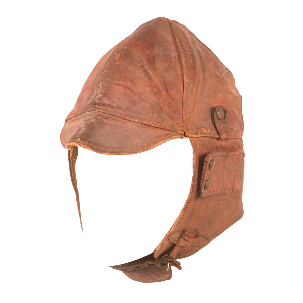 Original U.S. WWI Aero Squadron Leather Flying Helmet by Spalding Original Items