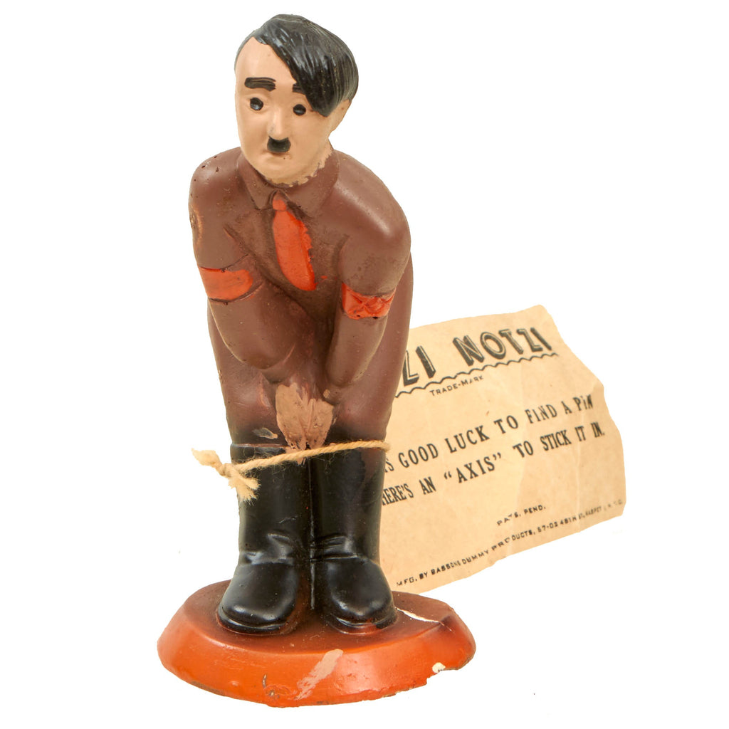 Original WWII U.S. Home Front Anti-Axis "Hotzi Notzi" Propaganda Pin Cushion in Original Box with String Tag Original Items