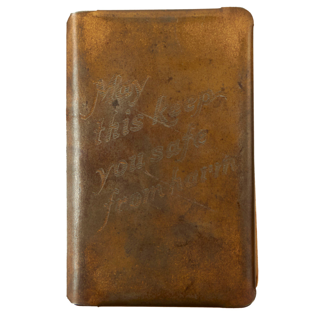 Original U.S. WWII Era “May This Keep You From Harm” New Testament Heart-Shield Breast Pocket Bible Original Items