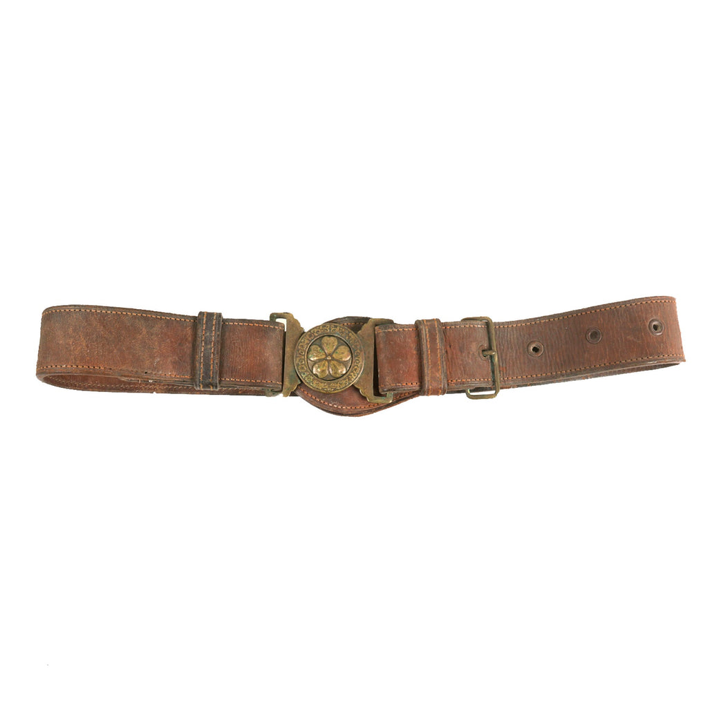 Original Japanese WWII Officer’s Belt Captured by Captain Robert M. Crooks, 1st Marine Air Wing, Okinawa Original Items