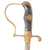 Original German WWII Army Heer Officer's Dove Head Sword with Nickel-Plated Blade and Steel Scabbard Original Items