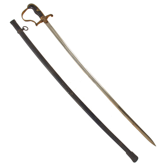 Original German WWII Heer Army Officer Dove Head Sword by Rare Maker Rudolf Büchel with Steel Scabbard Original Items