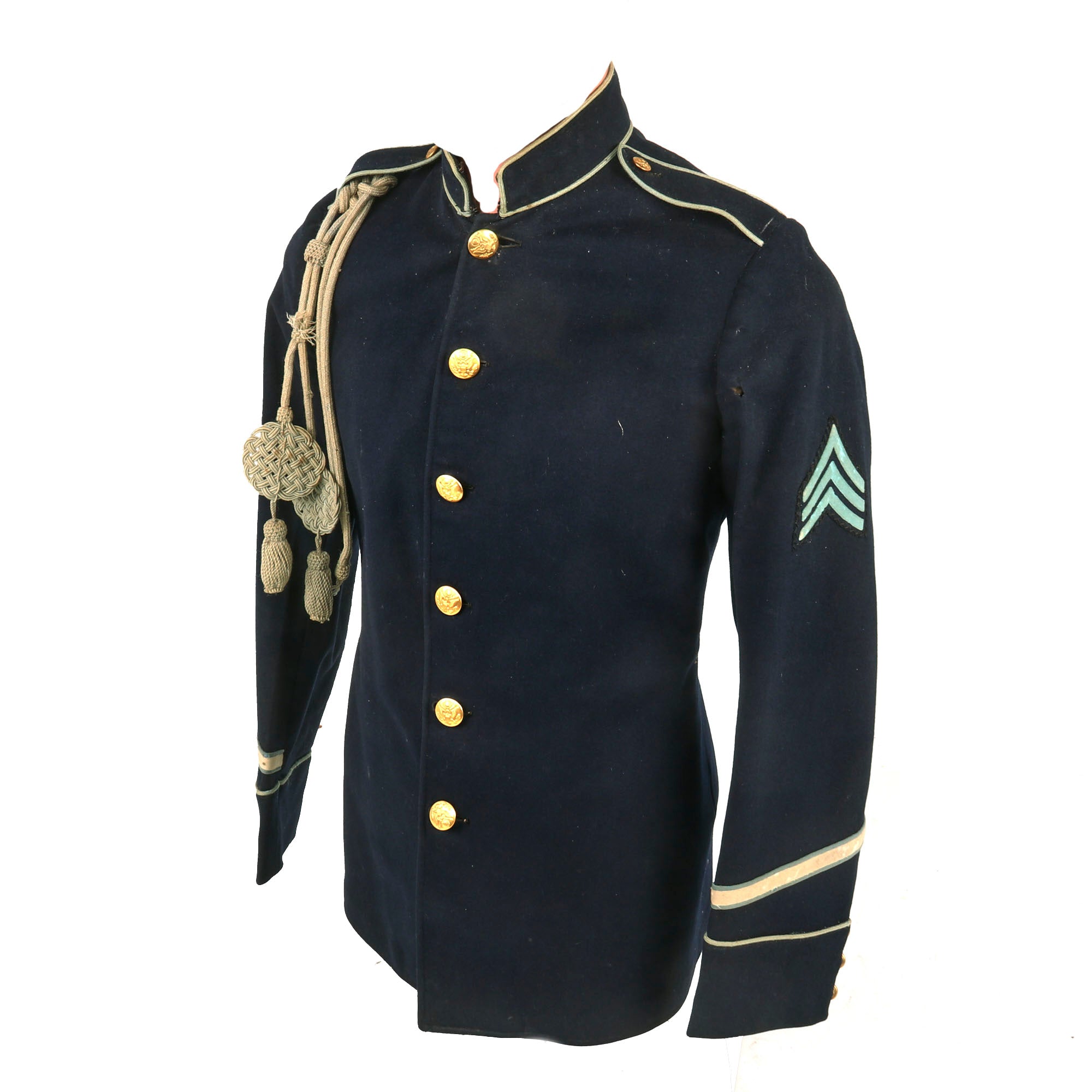 Original U.S. Pre-WWI Model 1902 Infantry Uniform Jacket with Aiguille International Military Antiques Original U.S. Pre-WWI Model 1902 Infantry Uniform Jacket with Aiguille International Military Antiques