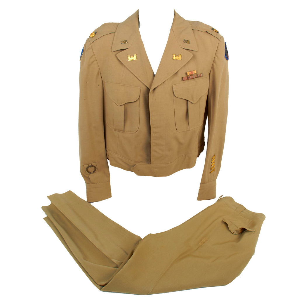 Original U.S. WWII Task Force Kiska & Alaska Defense Command Custom Officer’s Ike Jacket for an Engineer Major - Lovely Bullion Insignia Original Items
