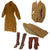 Original U.S. WWI National League for Women's Service Uniform & Boot Grouping with Workdress and Cap Original Items