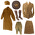 Original U.S. WWI National League for Women's Service Uniform & Boot Grouping with Workdress and Cap Original Items