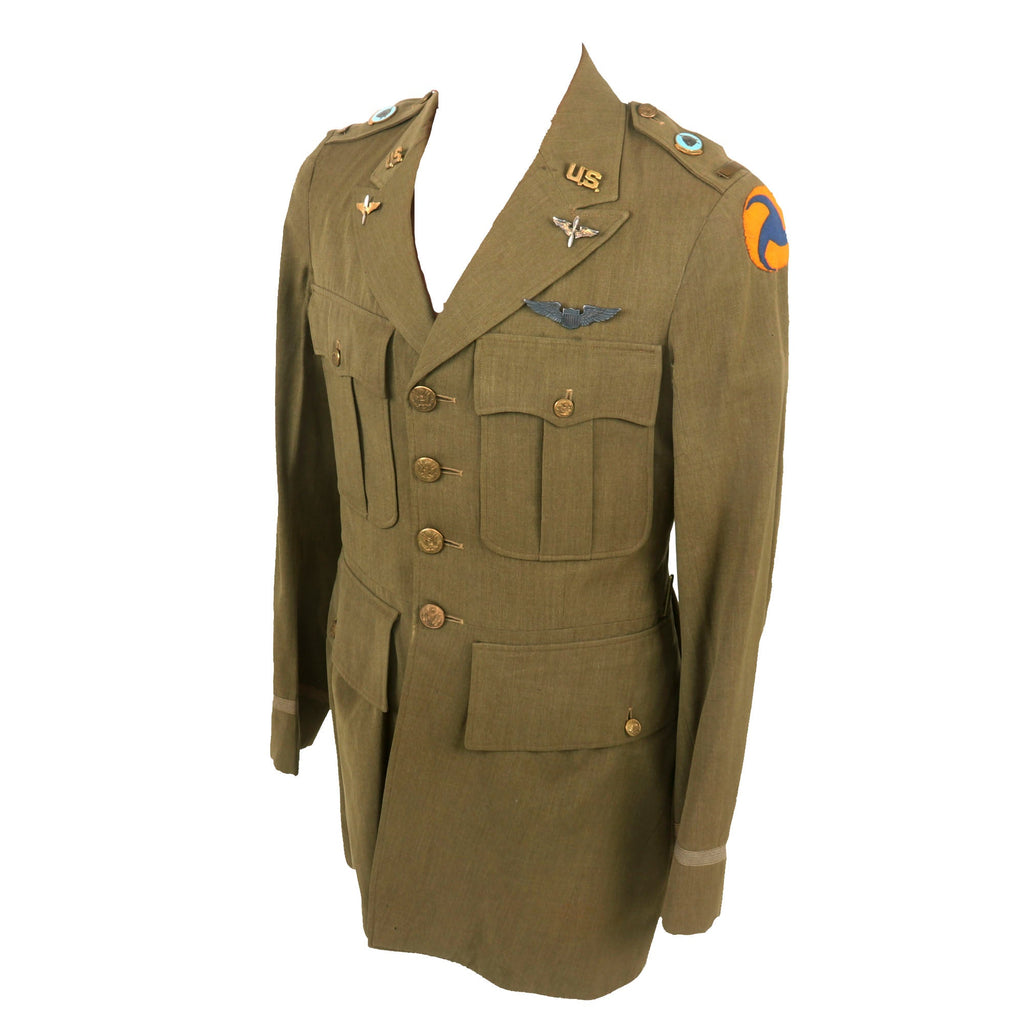 Original U.S. Interwar Army Air Corps Identified Uniform Jacket & Breeches with 3rd Air Base Squadron DIs & Sterling Pilot Wings Original Items