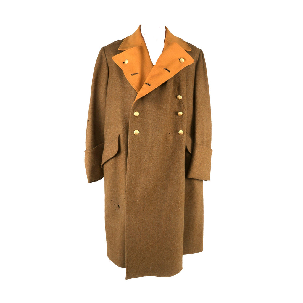 Original WWII German NSDAP Brown Wool Mantel Greatcoat with RZM Tag Original Items