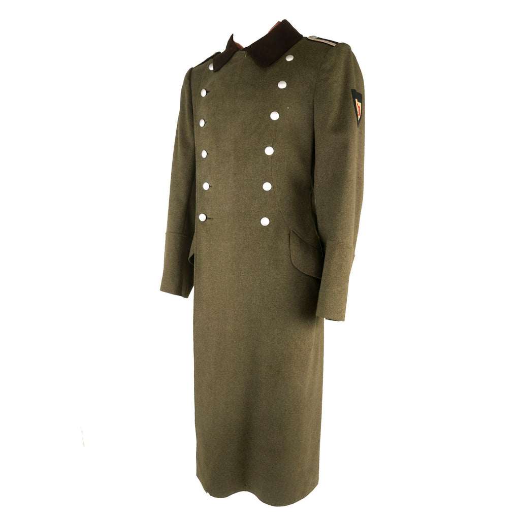 Original German WWII Reichsarbeitsdienst RAD Labor Service Unterfeldmeister NCO's Tailor-Made Greatcoat with Unit Assignment Shield Original Items