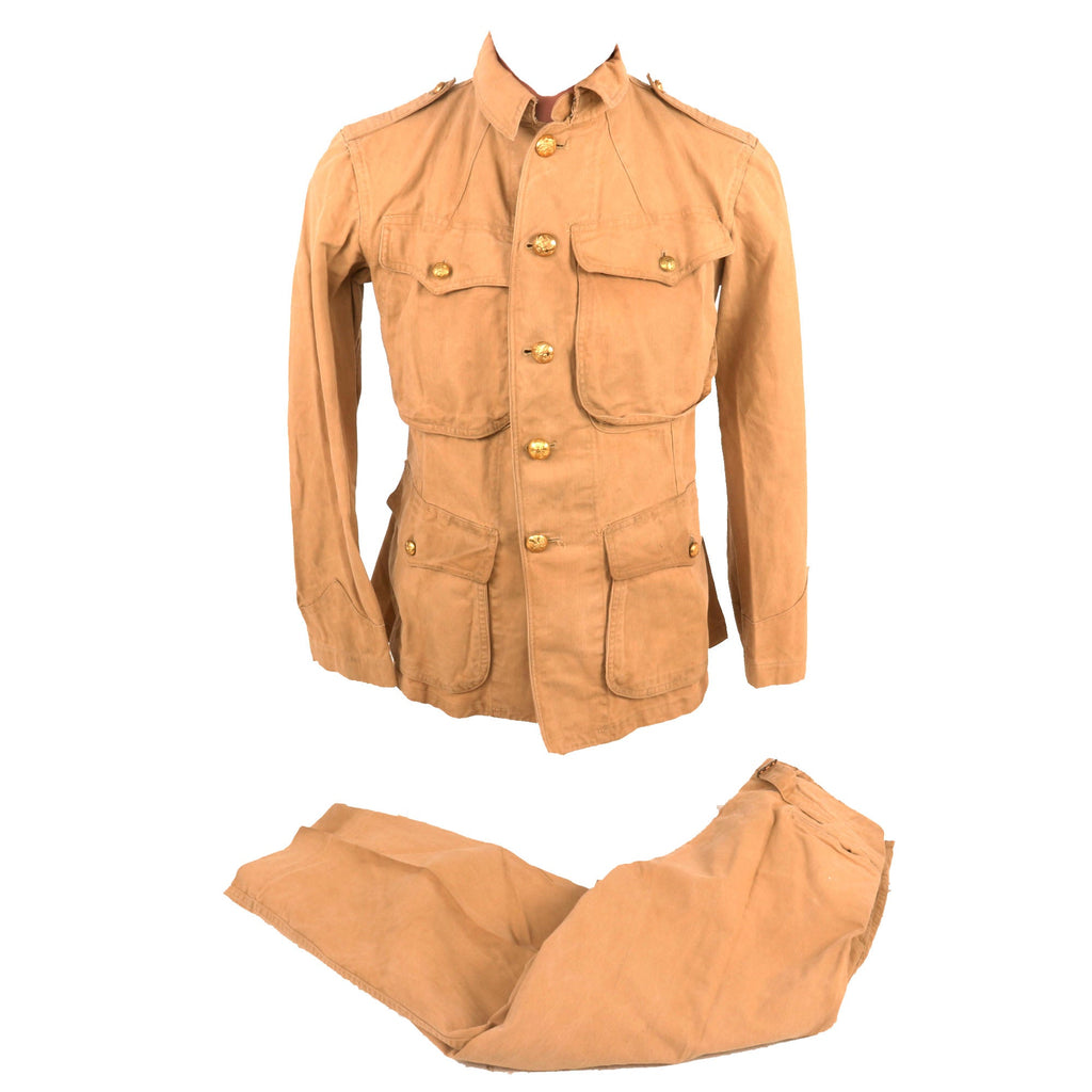 Original U.S. Philippine Insurrection Era M1902 Khaki Uniform Jacket & Trousers Original Items
