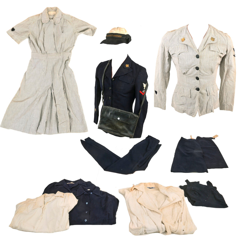 Original U.S. WWII Coast Guard Named Women’s Reserve SPARS Extensive Uniform Grouping with Scarce Untouched SPARS Purse - Lottie Mae Caldwell Original Items