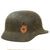 Original German WWII Double Decal NSDAP Civic Police M40 Steel Combat Helmet with 1943 Dated 57cm Liner & Chinstrap - Q64 Original Items