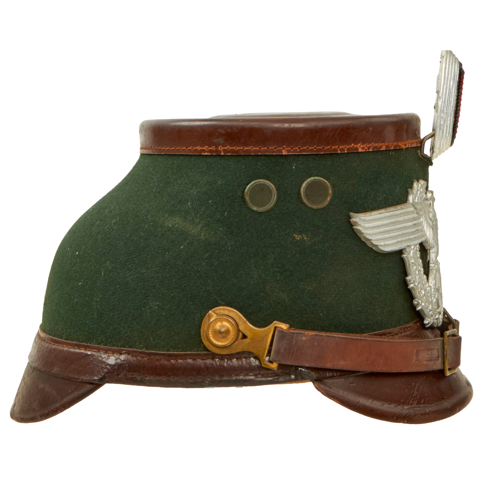 Original German WWII Late Pattern Rural Police Shako with Leather Chin ...