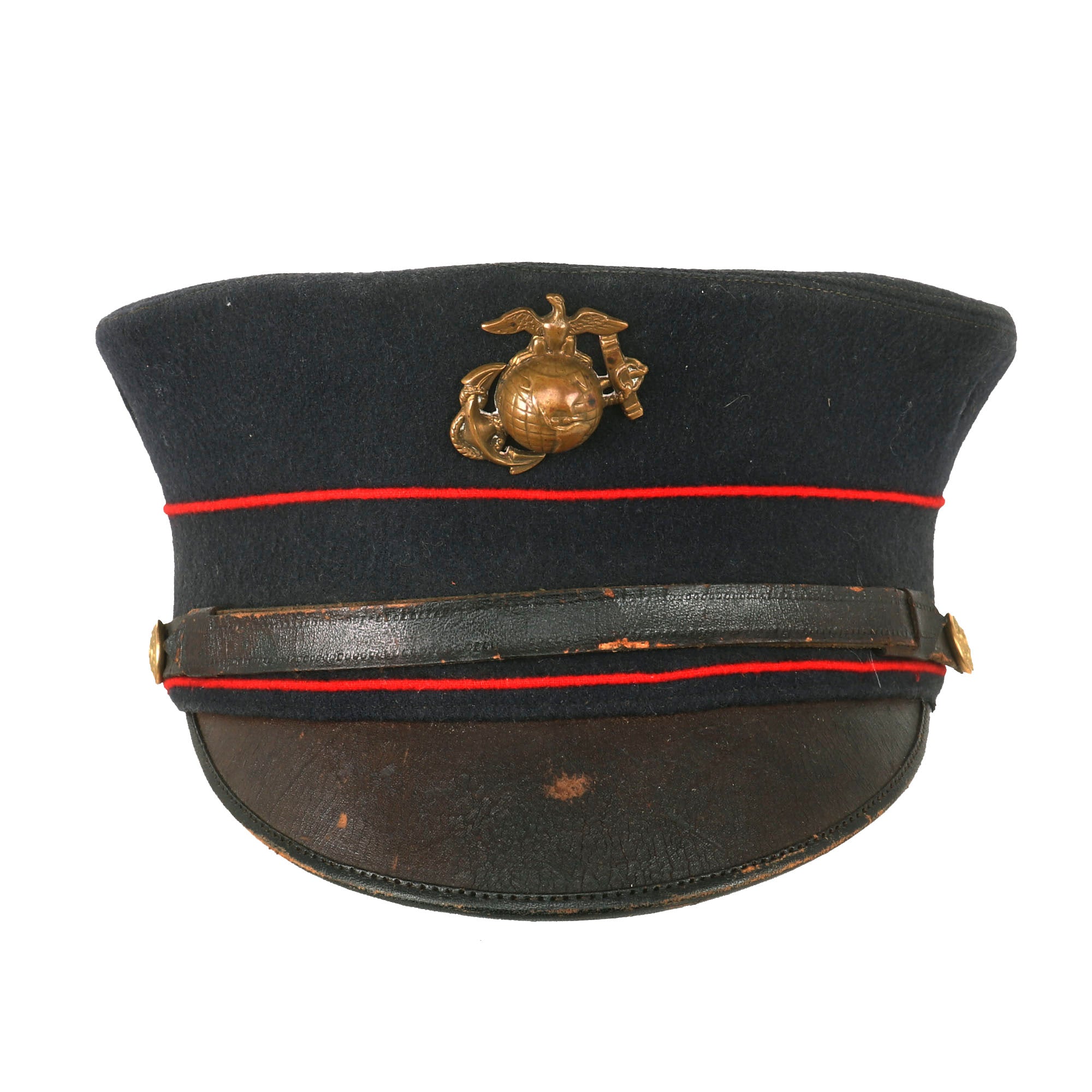 Original WWI U.S. Marine Corps M1917 Dress Blue Enlisted Bell Crown Vi   International Military Antiques