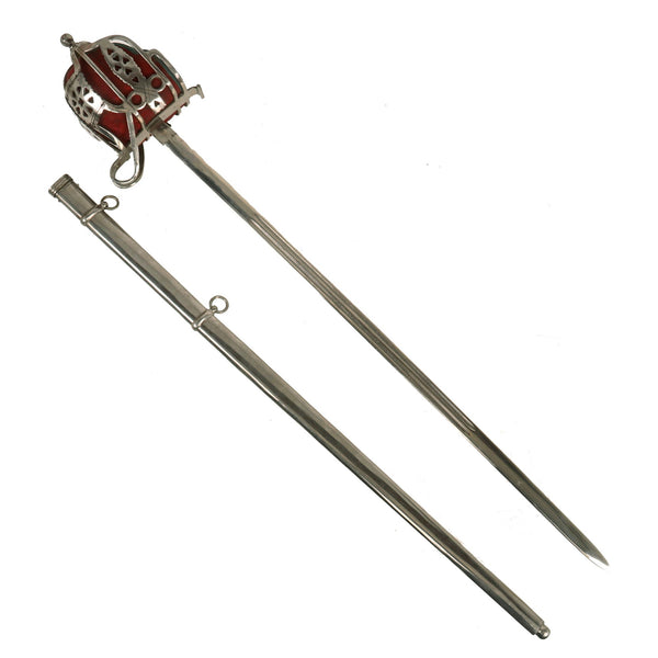 Original Scottish Highlander WWI Era Basket Hilted Broadsword With Sca ...