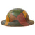 Original U.S. WWI M1917 Doughboy Helmet Shell with Panel Camouflage Paint & Liner Remnants Original Items