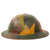 Original U.S. WWI M1917 Doughboy Helmet Shell with Panel Camouflage Paint & Liner Remnants Original Items