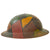Original U.S. WWI M1917 Doughboy Helmet Shell with Panel Camouflage Paint & Liner Remnants Original Items