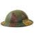 Original U.S. WWI British Made M1917 Doughboy Helmet Shell with Panel Camouflage Paint Original Items