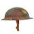 Original U.S. WWI Complete M1917 28th Infantry Division Doughboy Helmet Shell With Textured “Splotch” Camouflage Paint - Keystone Division Original Items