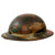 Original U.S. WWI 87th Division 346th Infantry Regiment M1917 Doughboy Helmet With Panel Camouflage Paint - “Golden Acorn” Original Items