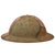 Original U.S. WWI M1917 Camouflage Painted Helmet with Wilmer Eye Shield Holes and Liner Original Items
