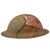 Original U.S. WWI M1917 Camouflage Painted Helmet with Wilmer Eye Shield Holes and Liner Original Items