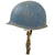 Original U.S. WWII US Navy Lieutenant Junior Grade (JG) Rank Painted 1944 McCord Front Seam Swivel Bale M1 Helmet with Net and Westinghouse Liner - Original Period Applied Blue Paint Original Items