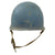 Original U.S. WWII US Navy Lieutenant Junior Grade (JG) Rank Painted 1944 McCord Front Seam Swivel Bale M1 Helmet with Net and Westinghouse Liner - Original Period Applied Blue Paint Original Items