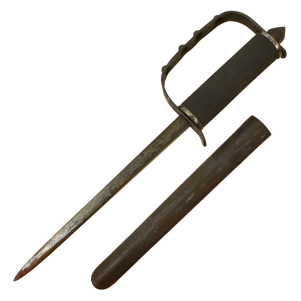 Original U.S. WWII First Pattern OSS Drop Knife with Scabbard made from Springfield Trapdoor Bayonet Original Items